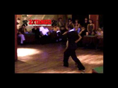  Diana de Valle  and  Juan Camerlingo  are  dancing  to  the  tango  "  Amarras  "