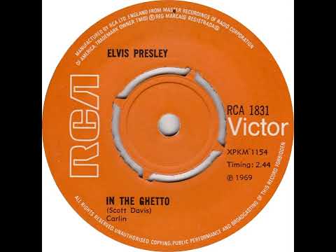 UK New Entry 1969 (118) Elvis Presley - In The Ghetto