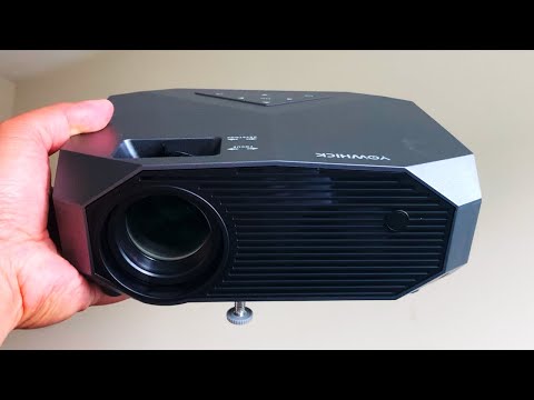 Full HD WiFi Bluetooth Projector Built in DVD Player, 12000LM 1080P Supported, Portable Mini DVD Projector for Outdoor Movies, 250" Home Theater, Compatible with iOS/Android/TV Stick/PS4/HDMI/USB/TF video review thumbnail