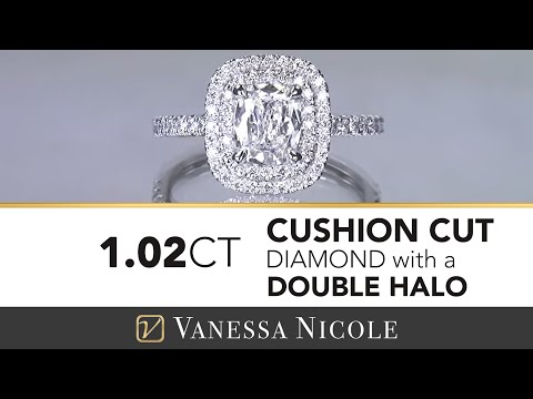 Double Halo Cushion Cut Engagement Ring - 1 Carat Engagement Ring for Elizabeth