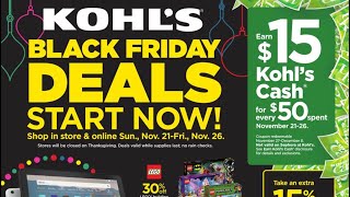 🔥Kohl’s Black Friday 2021 AD🔥