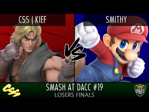 [Smash at DACC #19] Losers Finals: CSS | Kief (Ken, Ryu) vs. Smithy (Mario)