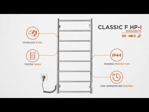 Электрический полотенцесушитель Mario Классик F НР-I TR K 2.3.0705.10.Р (4820111356973, 1090x530, хром/сатин/белый глянец/черный матовый/золото/бронза, универсальный, с таймером)