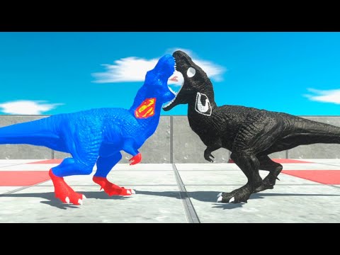 SUPERMAN vs GENERAL ZOD T REX DEATHRUN - Animal Revolt Battle Simulator