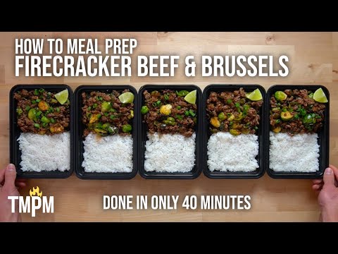 Firecracker Beef and Brussels Sprouts Meal Prep