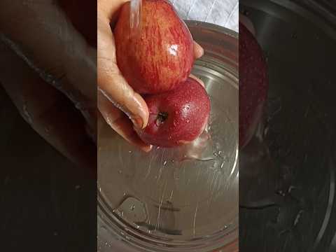 Delicious red apple fruit cutting shorts