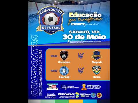 #Futsal Vila-novense 2026 - Jogo 09 - Cacimbas vs Chapada - 18h30