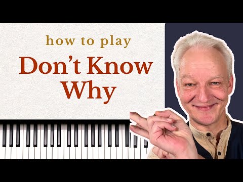 Don't Know Why, Norah Jones,  piano tutorial