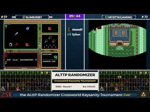 ALttPR Crossworld Keysanity Tournament: Round 1 - SlimKirby vs. Myst1k