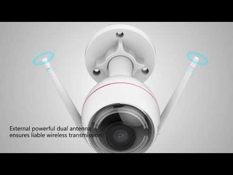 EZVIZ WiFi Outdoor Camera with 100db Alarm & Strobe Light