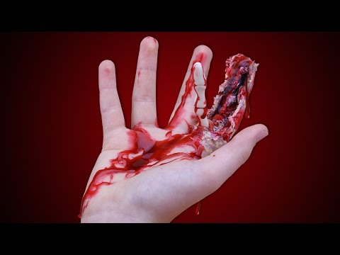ARRRRGH!!!! MY FINGER BONE RIPPED THROUGH MY SKIN! - Halloween special effects make-up! Video