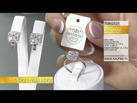 Кольцо из серебра 925 пробы со Swarovski Zirconia