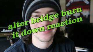 alter bridge burn it down reaction