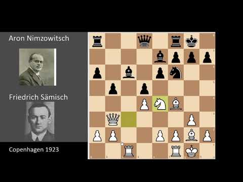"Immortal Zugzwang!" Friedrich Sämisch vs Aron Nimzowitsch 1923, Copenhagen. Queen's Indian Defense.