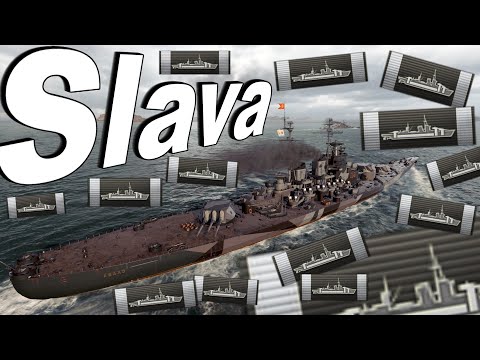 World of Warships:  Slava 293k damage