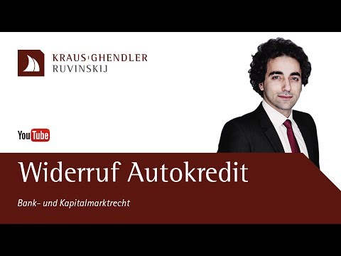 Widerruf Autokredit - So können Sie Ihren KFZ-Vertrag rückabwickeln