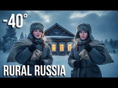 Two Sisters Surviving a Freezing Day in SIBERIA ❄️ Daily Routine of a COUNTRY GIRLS at -40°C 🥶