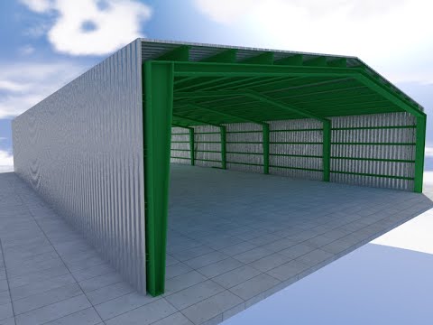 warehouse design with metal steel in archicad  5 32 25 AM