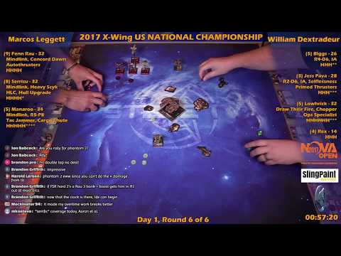 2017 X-Wing US Nationals DAY 1, ROUND 6