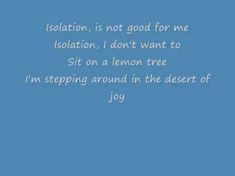 yellow lemon tree lyrics