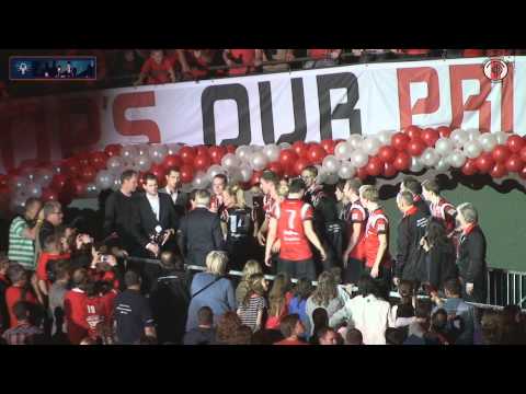 Huldiging DOS46 na behalen landskampioenschap zaal 2014