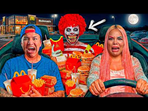 We spent the night in front of a McDonald's with @senoritainfluencer* I bought the whole menu!