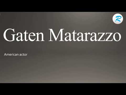 How to pronounce Gaten Matarazzo