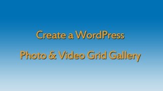 Cómo crear una galería de gráficos de fotos y videos de WordPress