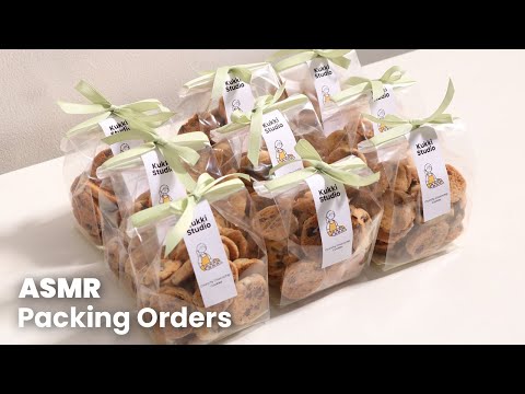 ASMR Packing Orders | Small Cookie Business | No Talking