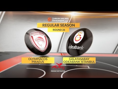 EuroLeague Highlights RS Round 26: Olympiacos Piraeus 71-80 Galatasaray Odeabank Istanbul