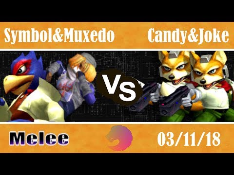 Symbol & Muxedo (Green) vs. CandyChicken & Joke (Red) - Winners Rd 1 - TSS#1 Melee Doubles