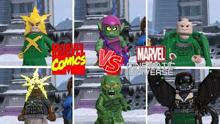 LEGO Marvel Superheroes - Comic Vs Movie Characters Comparison "Spiderman Edition"