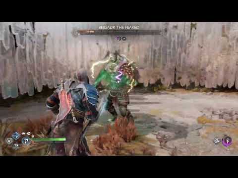 How to beat Beigadr the Feared Berserker Gravestone in Alberich Island Svartalfheim GOW Ragnarok