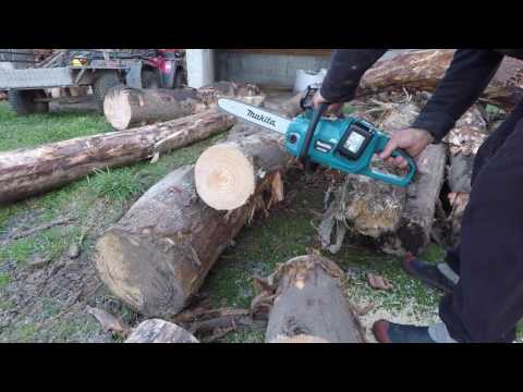 Grandininis pjūklas Makita DUC355PT2; 2x18 V; 2x5,0 Ah akum.; 35 cm juosta video