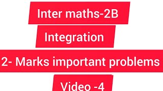 integration important problems