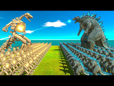 Legendary Godzilla War - Growing Godzilla 2014 VS Godzilla Skeleton Size Comparison - ARBS