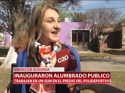 OBRAS EN AUSONIA INAUGURARON ALUMBRADO PUBLICO