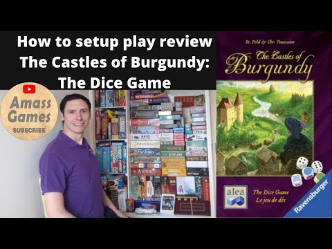 The Castles of Burgundy: The Dice Game - how to setup, play and review by AmassGames