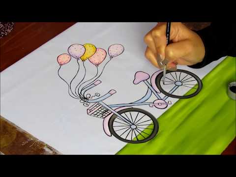 APRENDA A PINTAR UMA LINDA BICICLETA