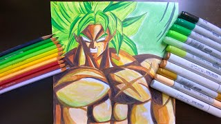 Drawing Broly - Full Power Super Saiyan DBS  / ブロリーDBS描いてみた（Dragon ball super）