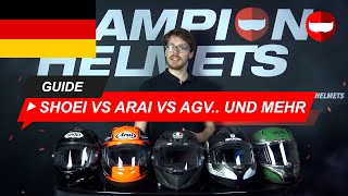 Shoei vs Arai vs AGV Welche Marke ist die beste? - ChampionHelmets.com