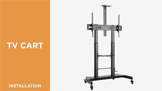 How to Install Steel TV Cart with Crank Handle - TTL06H-610TW