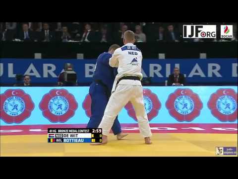 Judo 2016 Grand Prix Samsun: de Wit (NED) - Bottieau (BEL) [-81kg] bronze