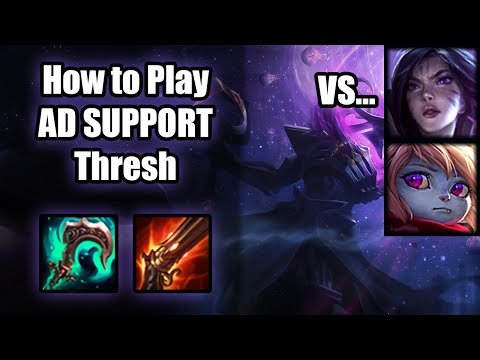 BIG DAMAGE SUPPORT AD THRESH - AD Support Thresh Bot lane - League of Legends LIVE Game Commentary