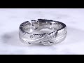 video - Feather Embrace Wedding Band