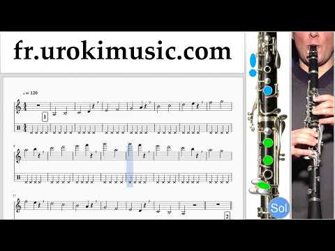 Cours de Clarinette Mission Impossible - Theme Tuto Partitions Partie#1 um-i829