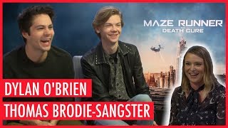 Dylan O'Brien makes reporter blush by interviewing her! video