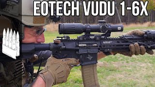 Video: EOTech Vudu 1-6x24 Precision SR2 Belyst Kikarsikte