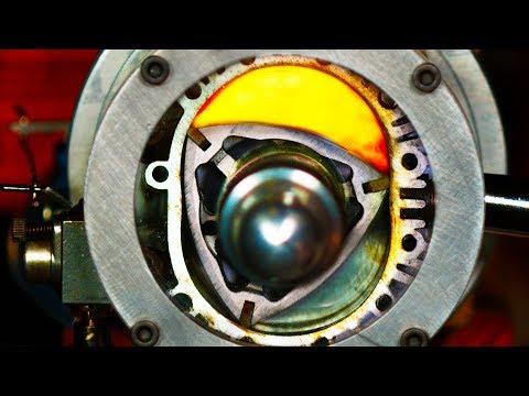 See Thru Rotary Engine in Slow Motion - (Wankel Engine) 4K