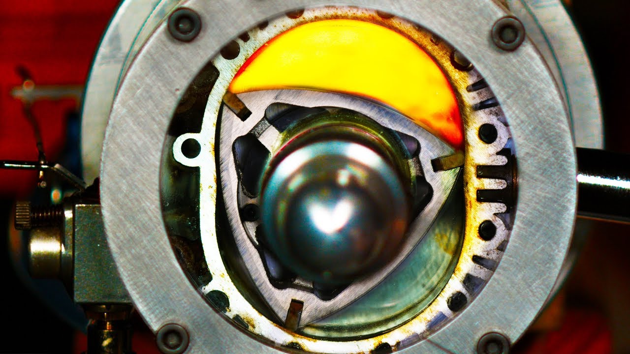 See Thru Rotary Engine in Slow Motion - (Wankel Engine) 4K thumnail